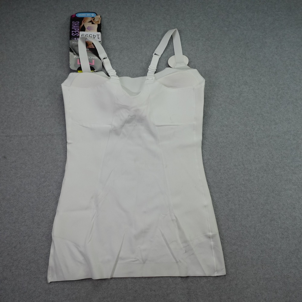Maidenform Shapes Cami Womens M White Firm Shapewear Targeted Tummy - Picture 2 of 15